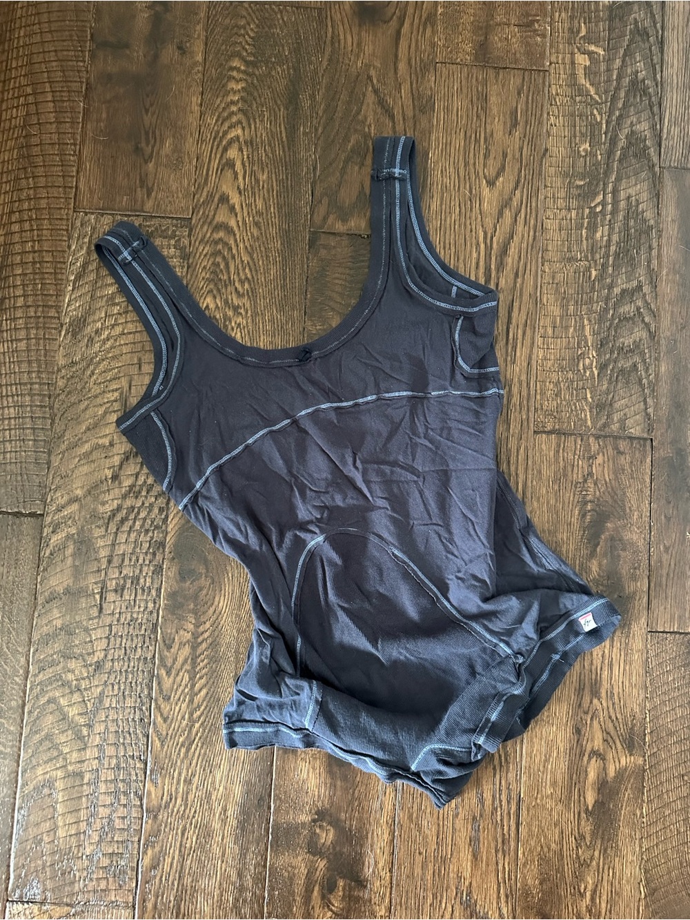 Free People Navy Blue Ribbed Romper Pajama - Picture 2 of 7